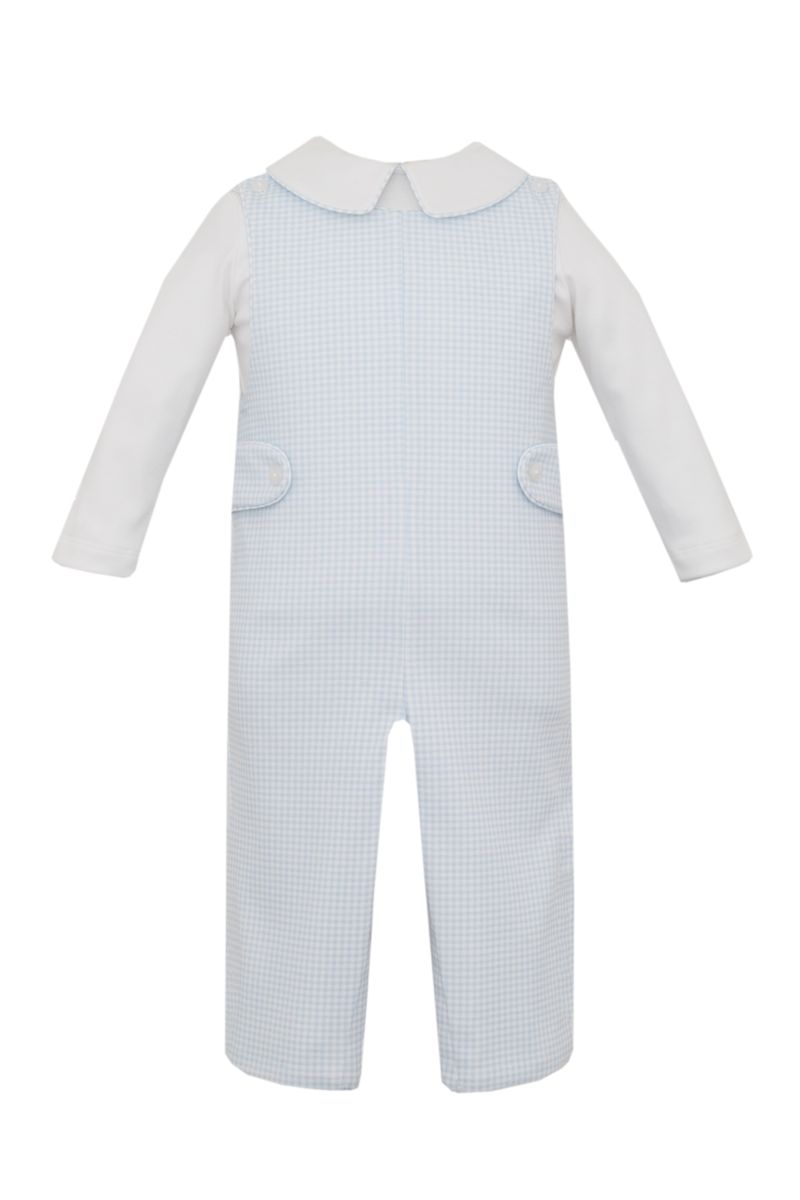 Blue Gingham Knit Longall w/ Shirt