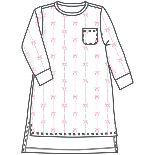 Amelia's Classics Long Sleeve Nightdress - Pink