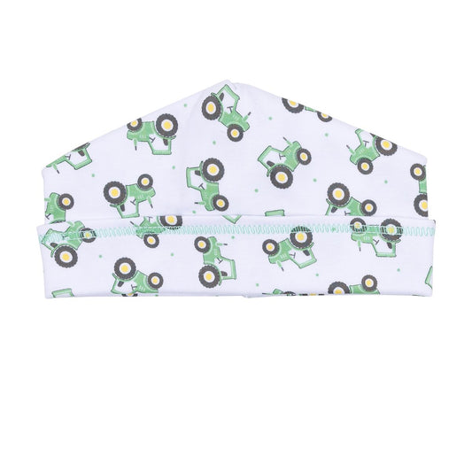 Lil' Green Tractor Green Printed Hat