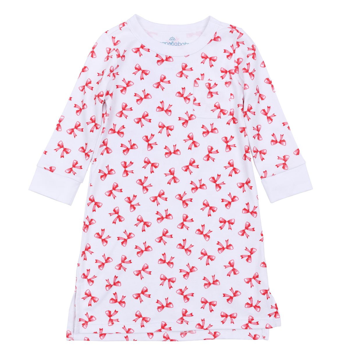 Scarlett Bows Red Long Sleeve Nightdress