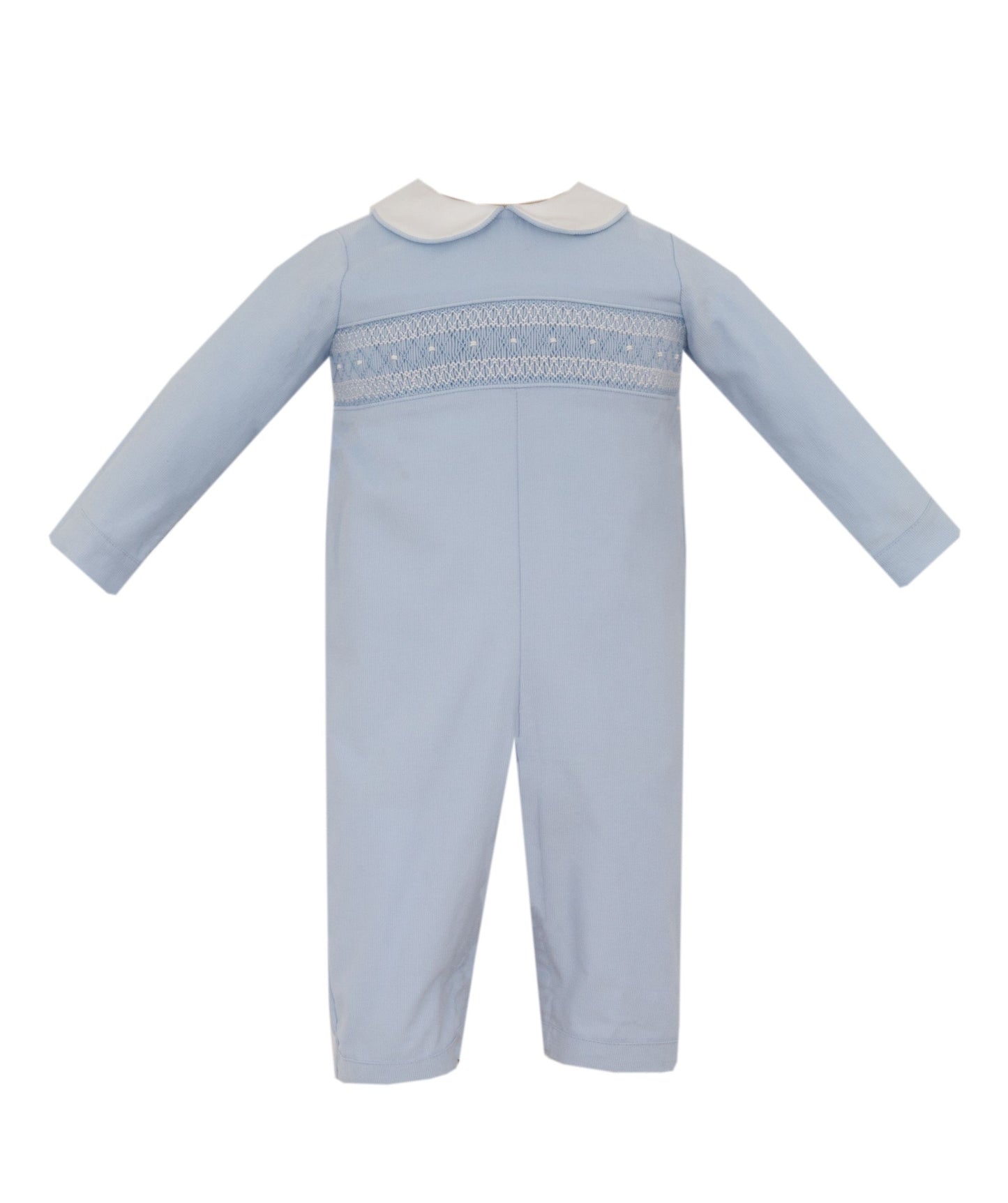 Ethan Light Blue Corduroy Romper