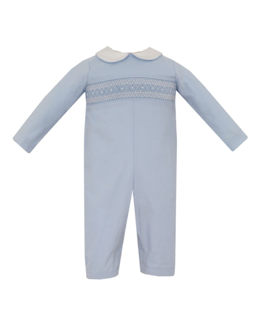 Ethan Light Blue Corduroy Romper