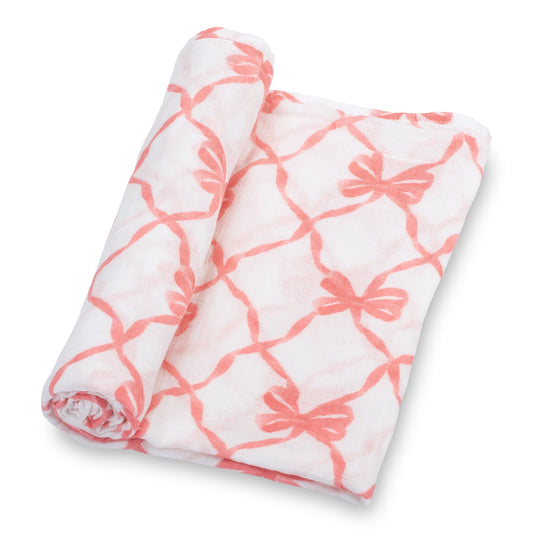 Beautiful Bow Baby Swaddle Blanket