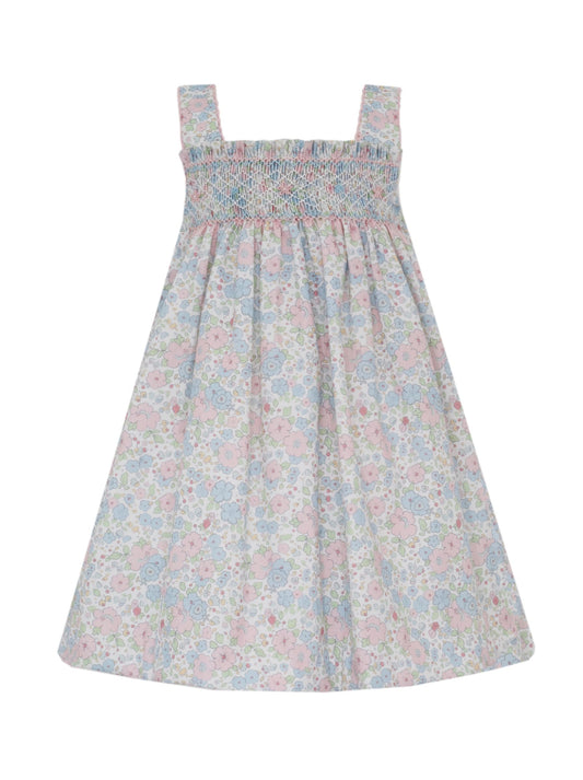 CAROLINE - Pink and blue liberty floral strap sundress