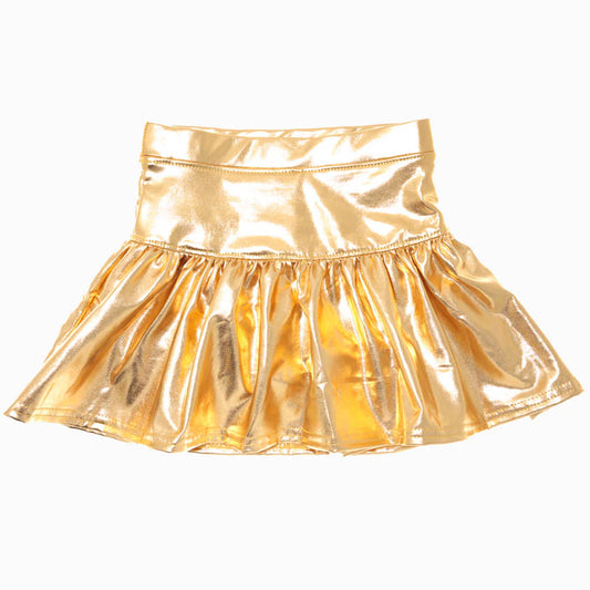 Gold Metallic Skort