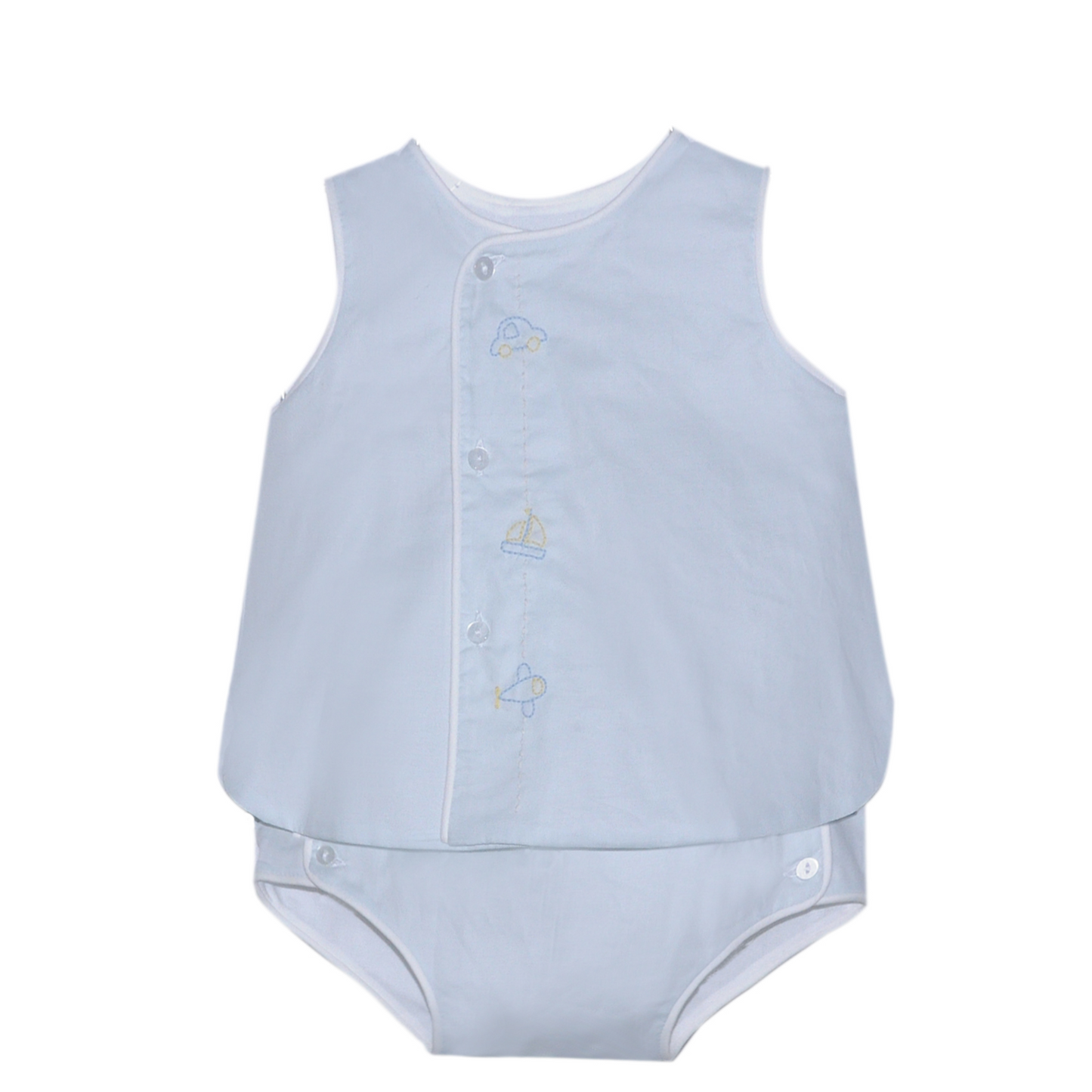 Blue Blanche Diaper Set - Transportation