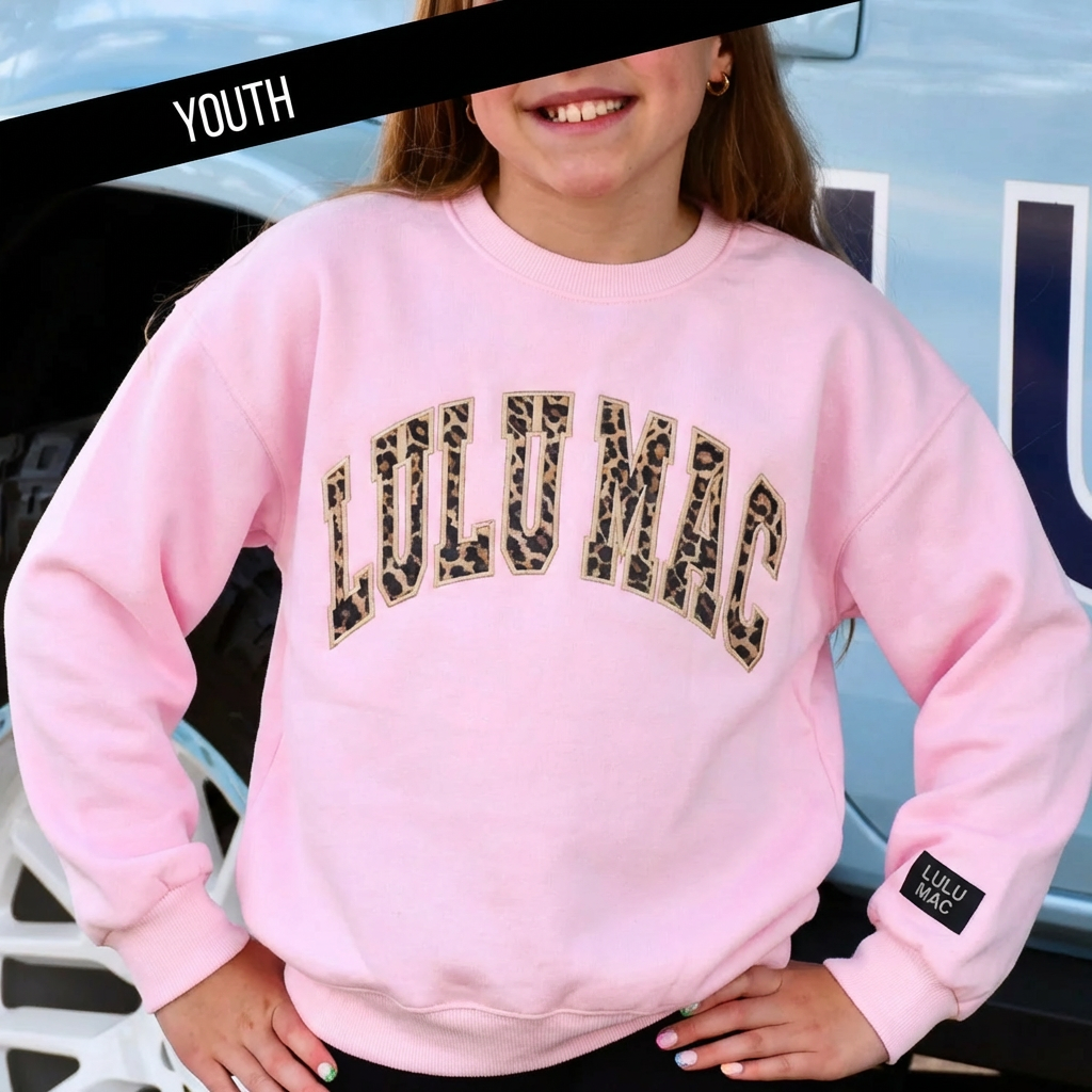 Leopard Light Pink Sweatshirt
