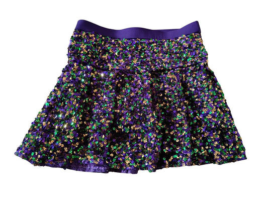 Sequin Velvet Skort