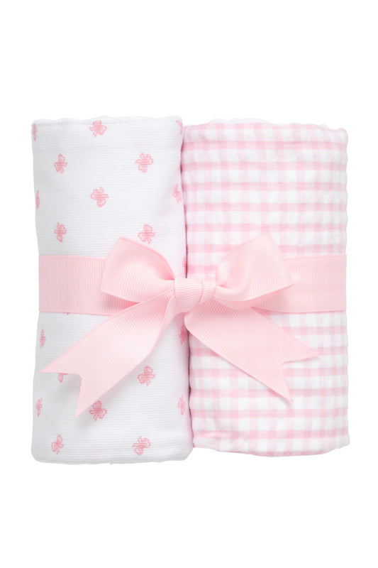 Set of Two Burps - Pink/Bow