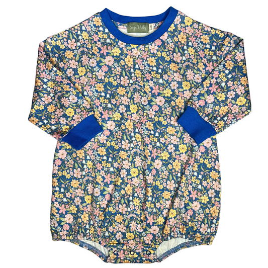 Blue Floral Bubble