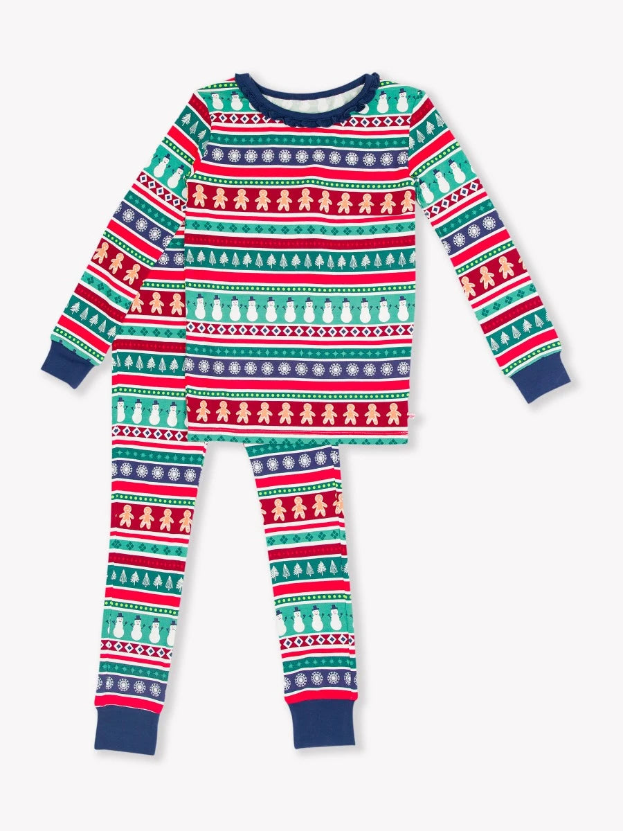 Fair Isle Friends Toddler Ruffle Pajama Set