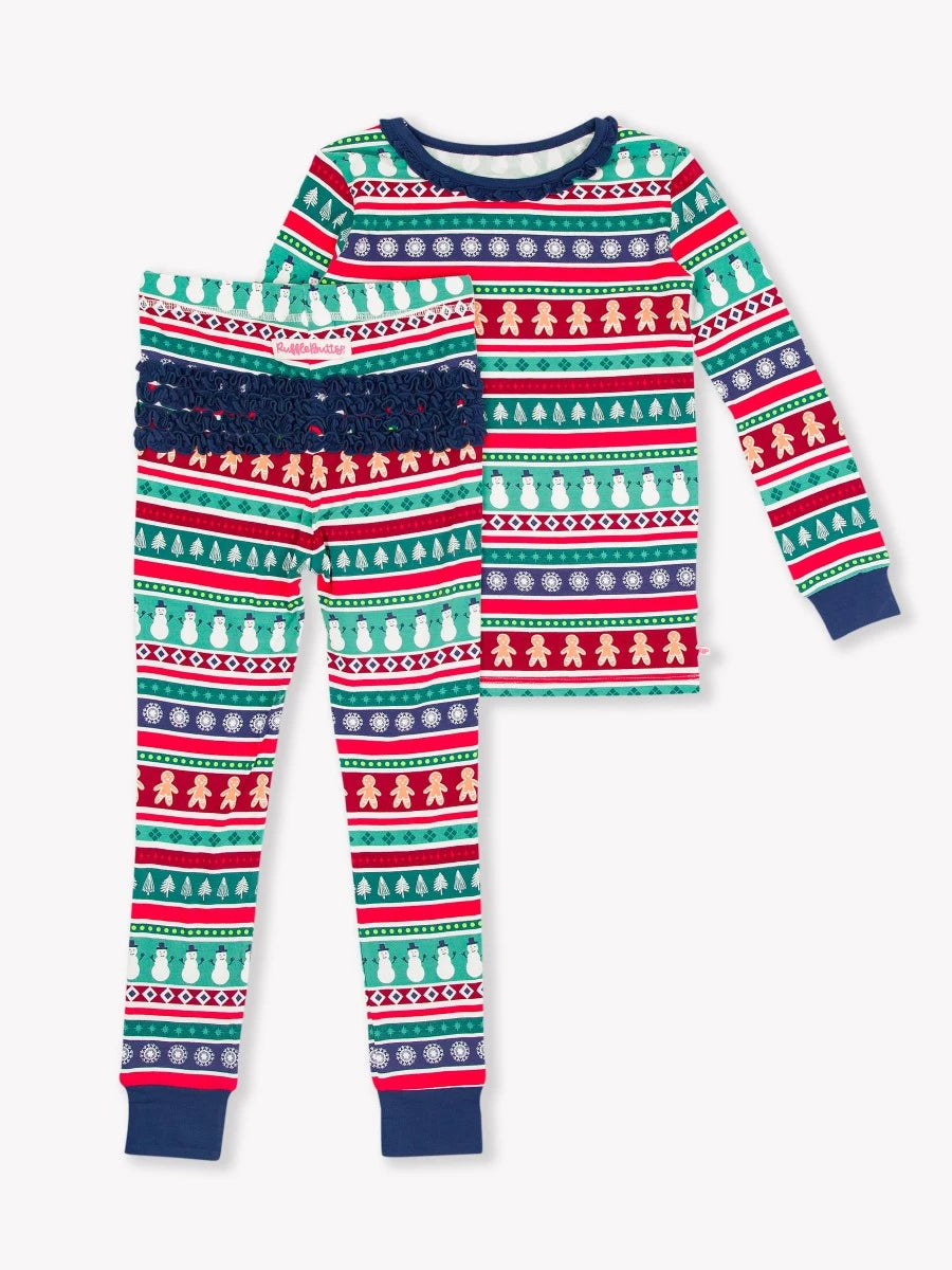 Fair Isle Friends Toddler Ruffle Pajama Set