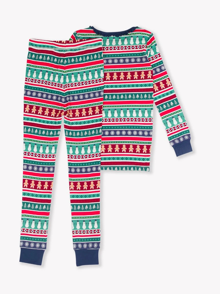 Fair Isle Friends Ruffle Pajama Set