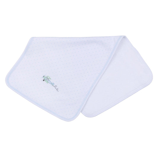 Take Flight Embroidered Burp Cloth - Light Blue