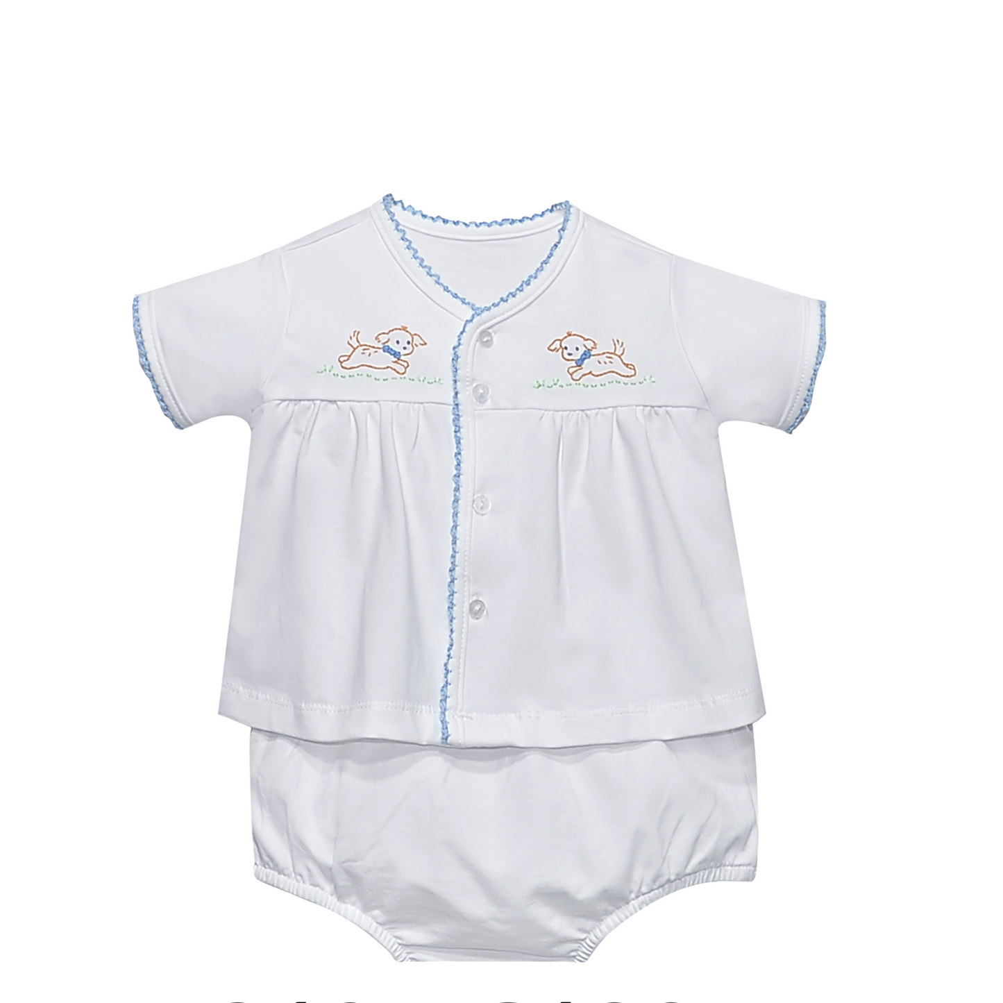 Brennan Diaper Sets - Blue Dogs