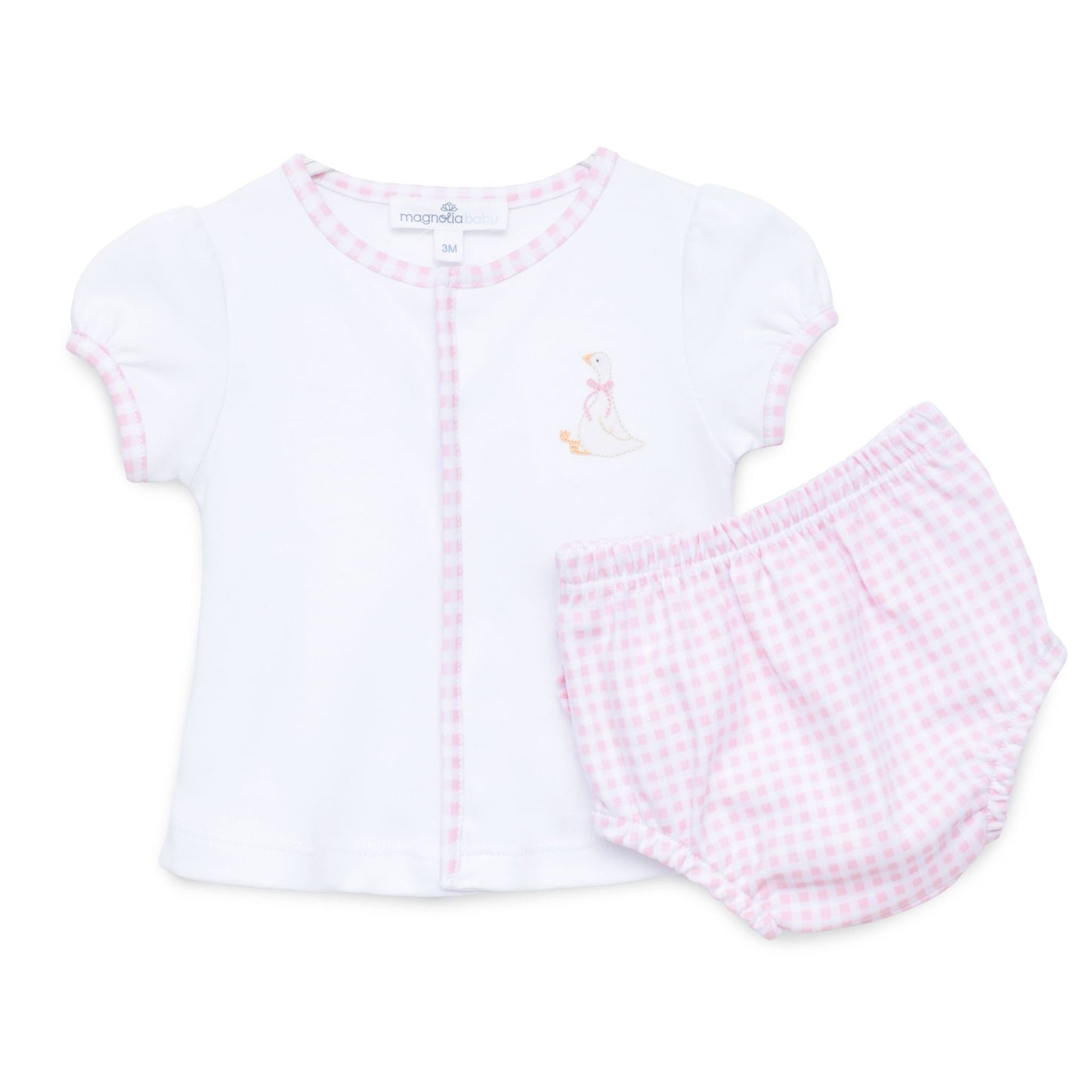 Silly Goose Diaper Cover Set - Pink