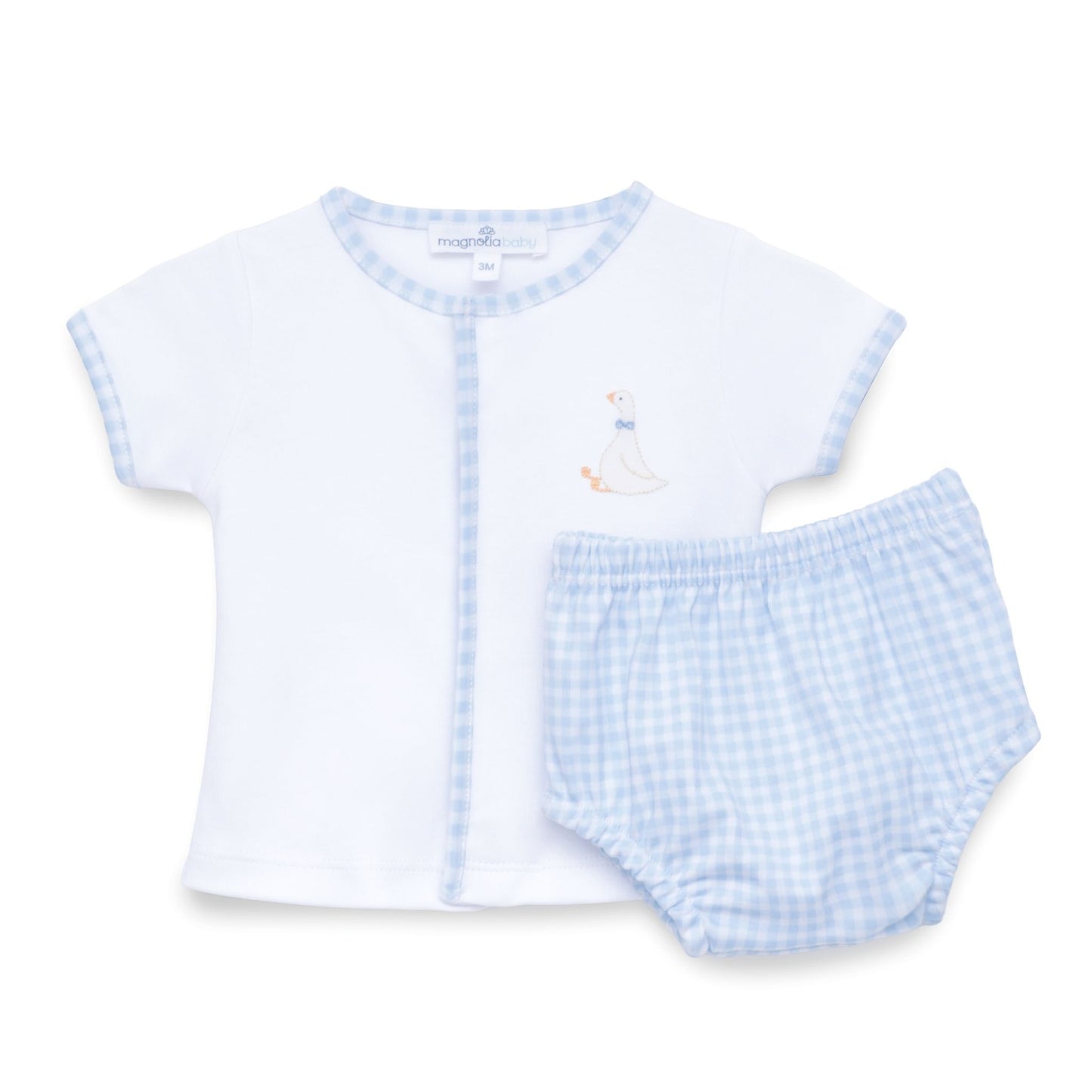 Silly Goose Diaper Cover Set - Light Blue