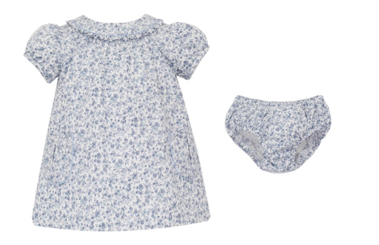 Roxanne Blue Liberty Floral Diaper Set