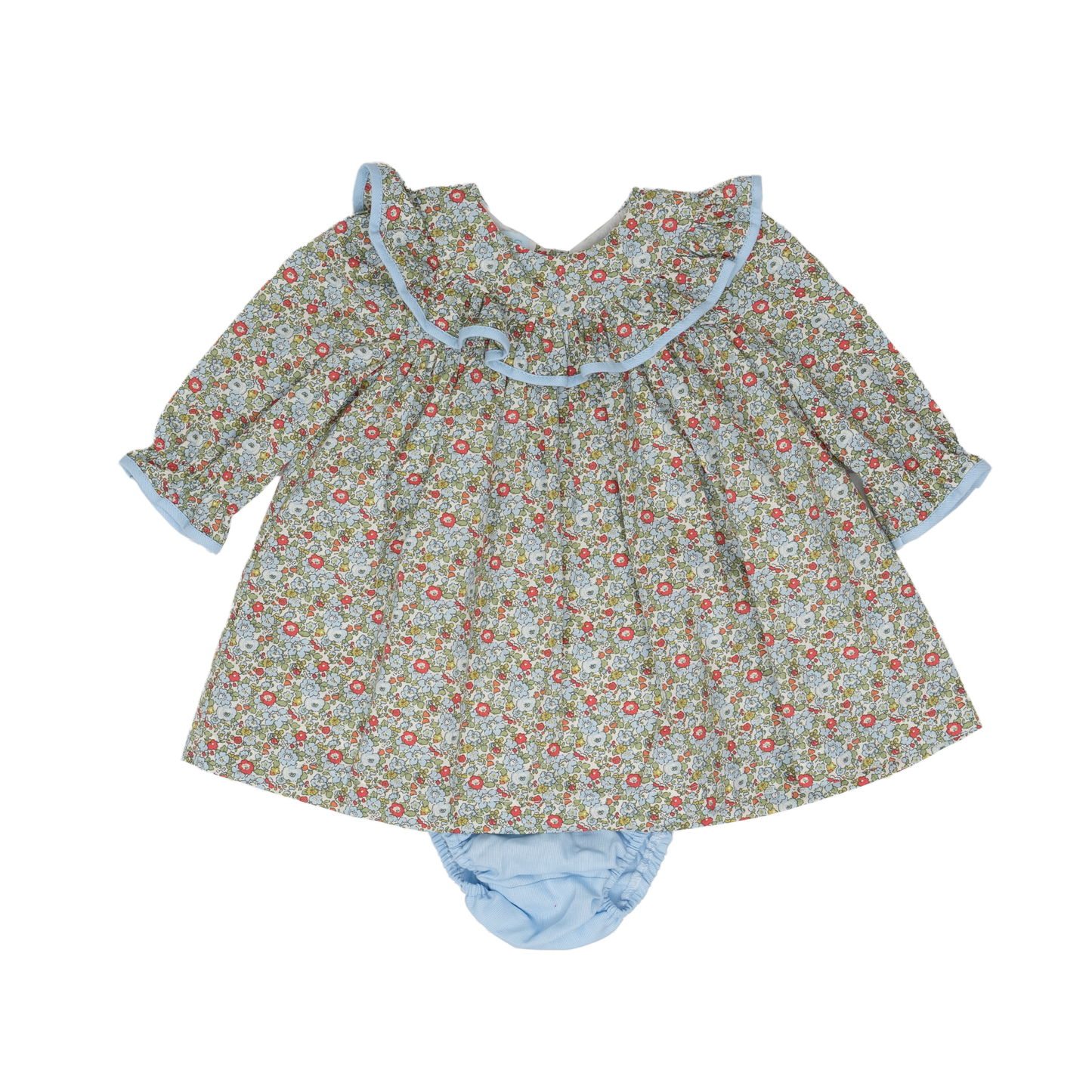 Layla Green & Blue Floral Bloomer Set