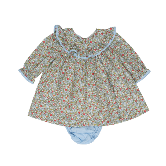 Layla Green & Blue Floral Bloomer Set