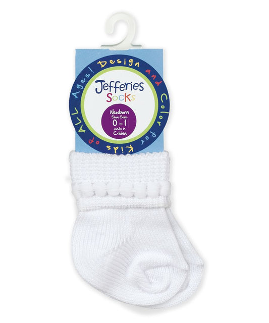 Jefferies Socks Bubble Bootie 2 Pair Pack - White