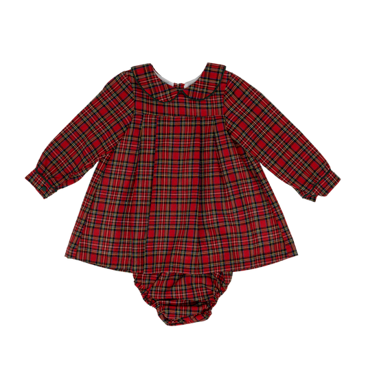 Ava Red Tartan Bloomer Set