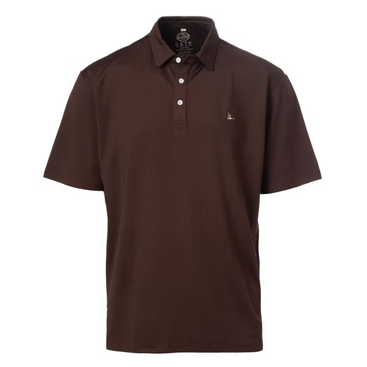 Roost Solid Polo- Brown