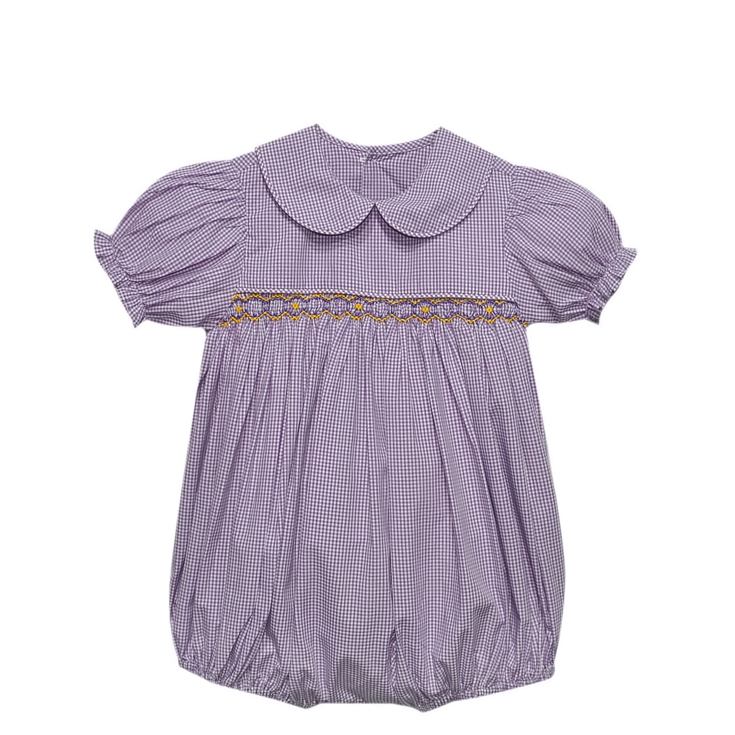 Tiger Purple Smocked Girl Bubble