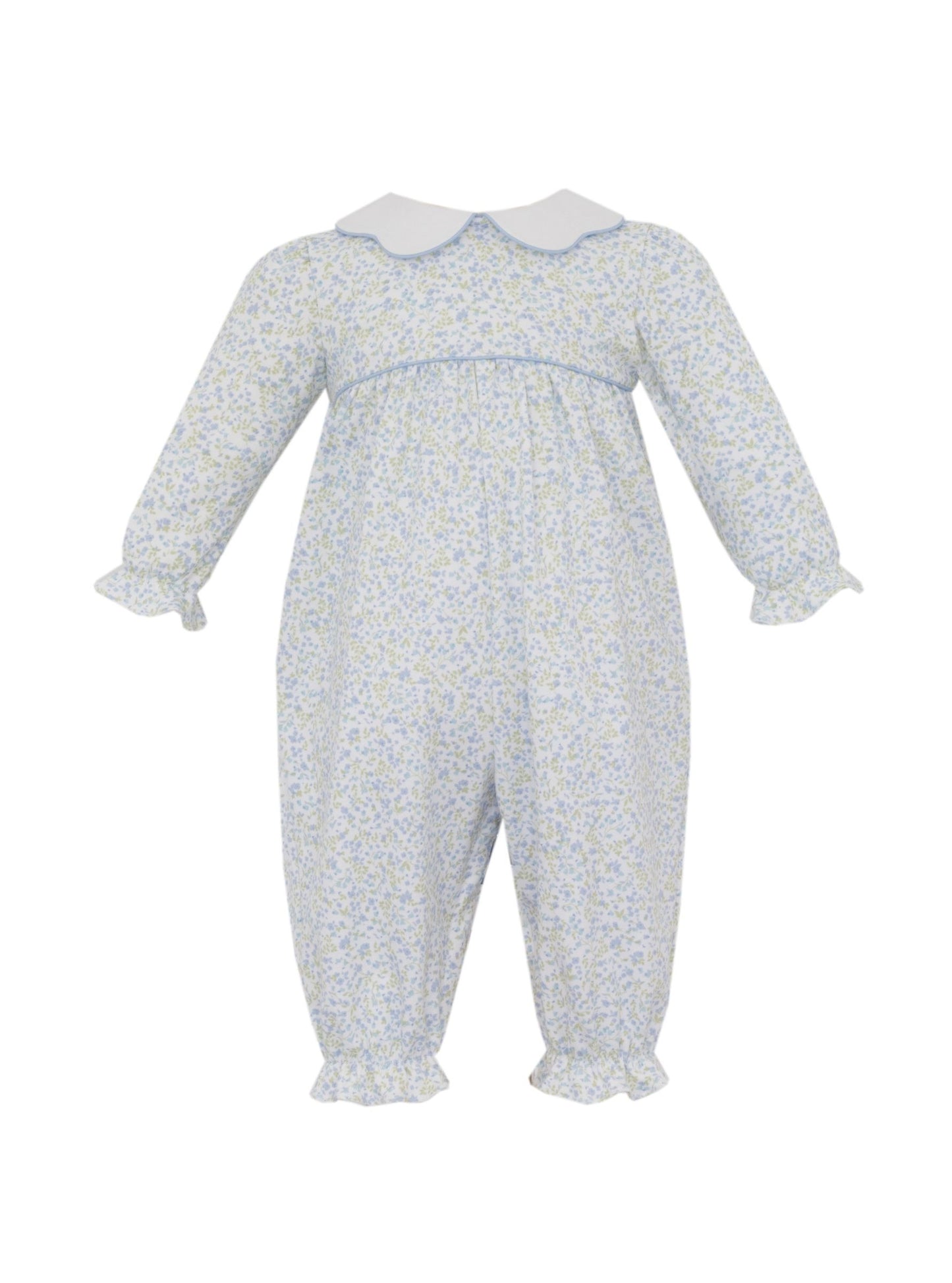 Caroline Blue Floral Long Bubble