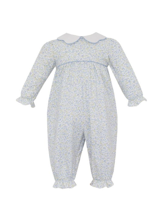 Caroline Blue Floral Long Bubble