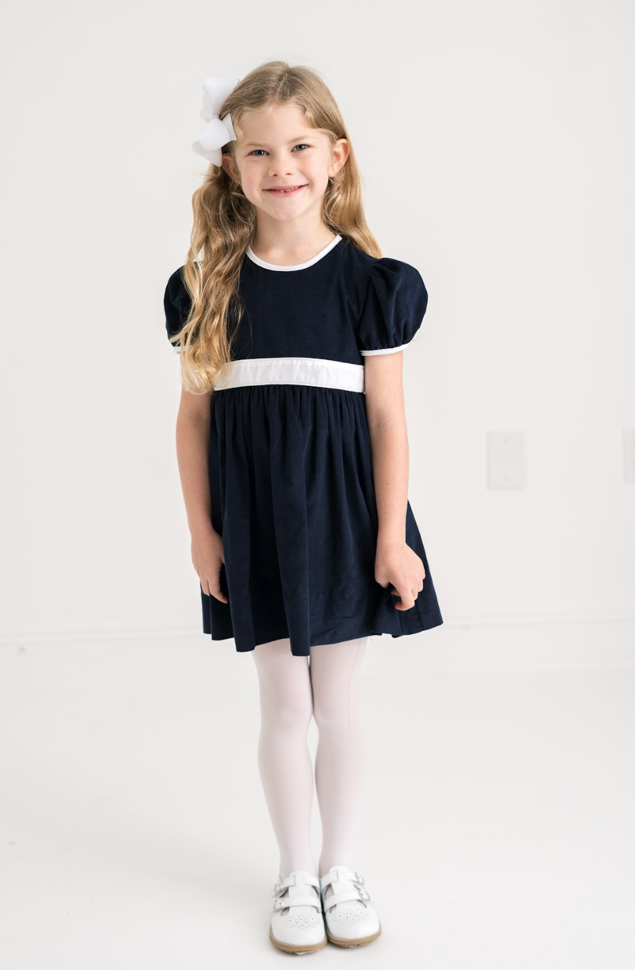 High Point Navy Cord Ashley Dress