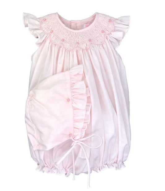 Pink Bishop Smocked Rosebud Bubble