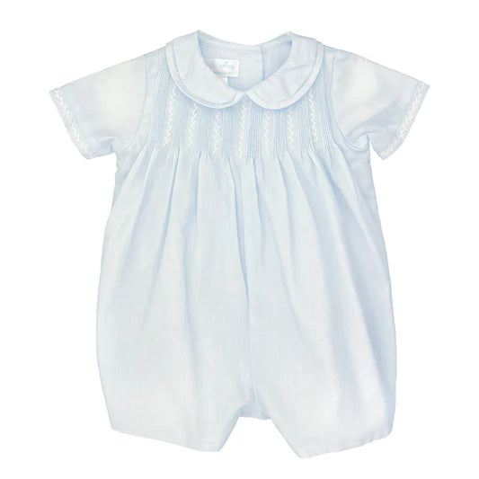 Blue Tucks/Stitch Romper