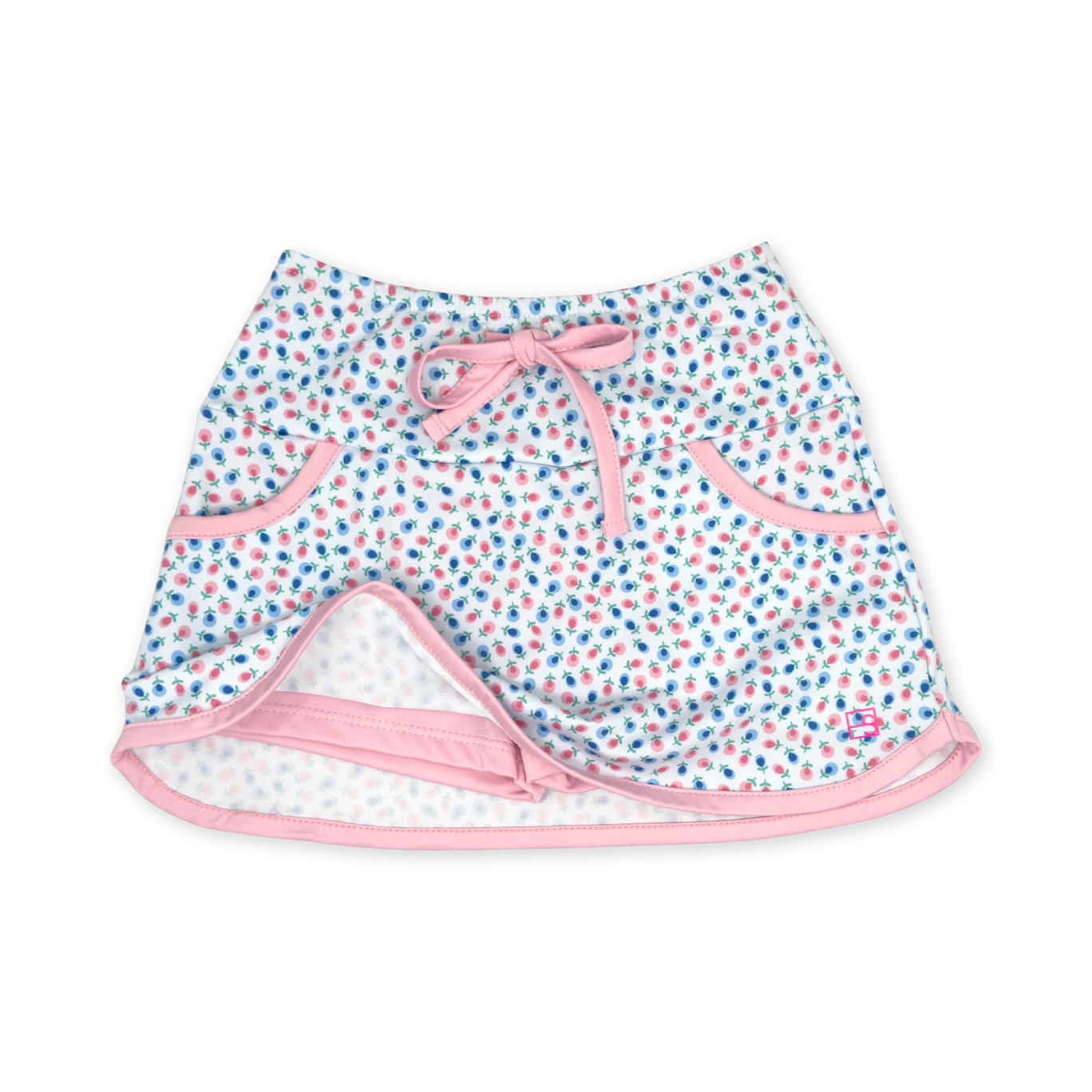 Tiffany Tennis Skort - kindness blooms floral and cotton candy pink