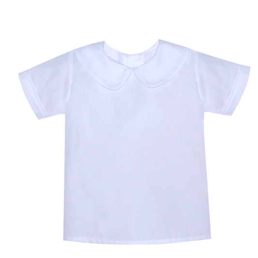 Boys White SS Peter Pan