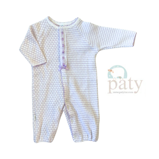 Lavender Pinstripe Converter w/ Eyelet Trim