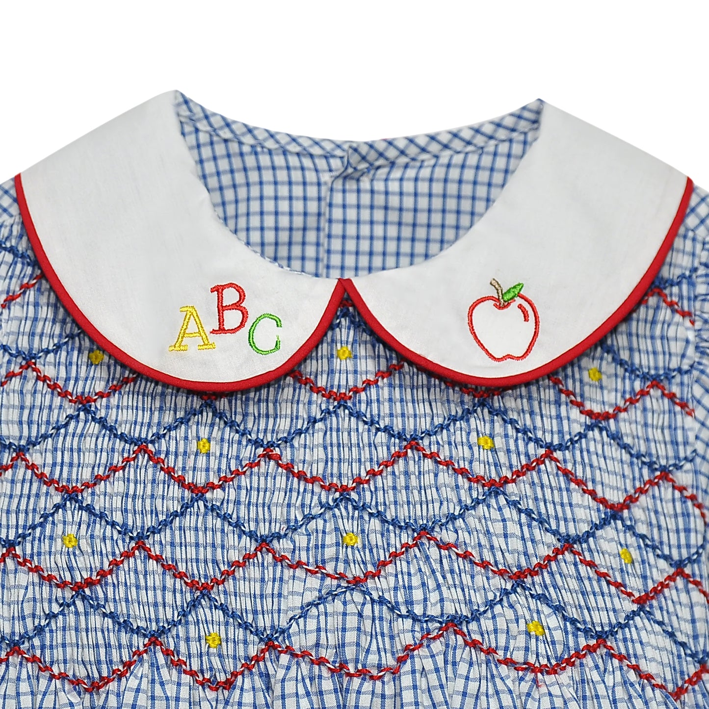 Cate Dress - Royal Blue Smocked ABC