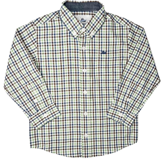 Green/Shadow Button Down