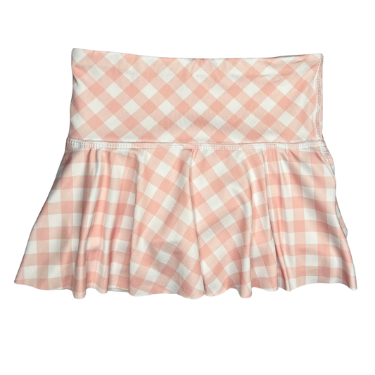 Pink Gingham Skirt