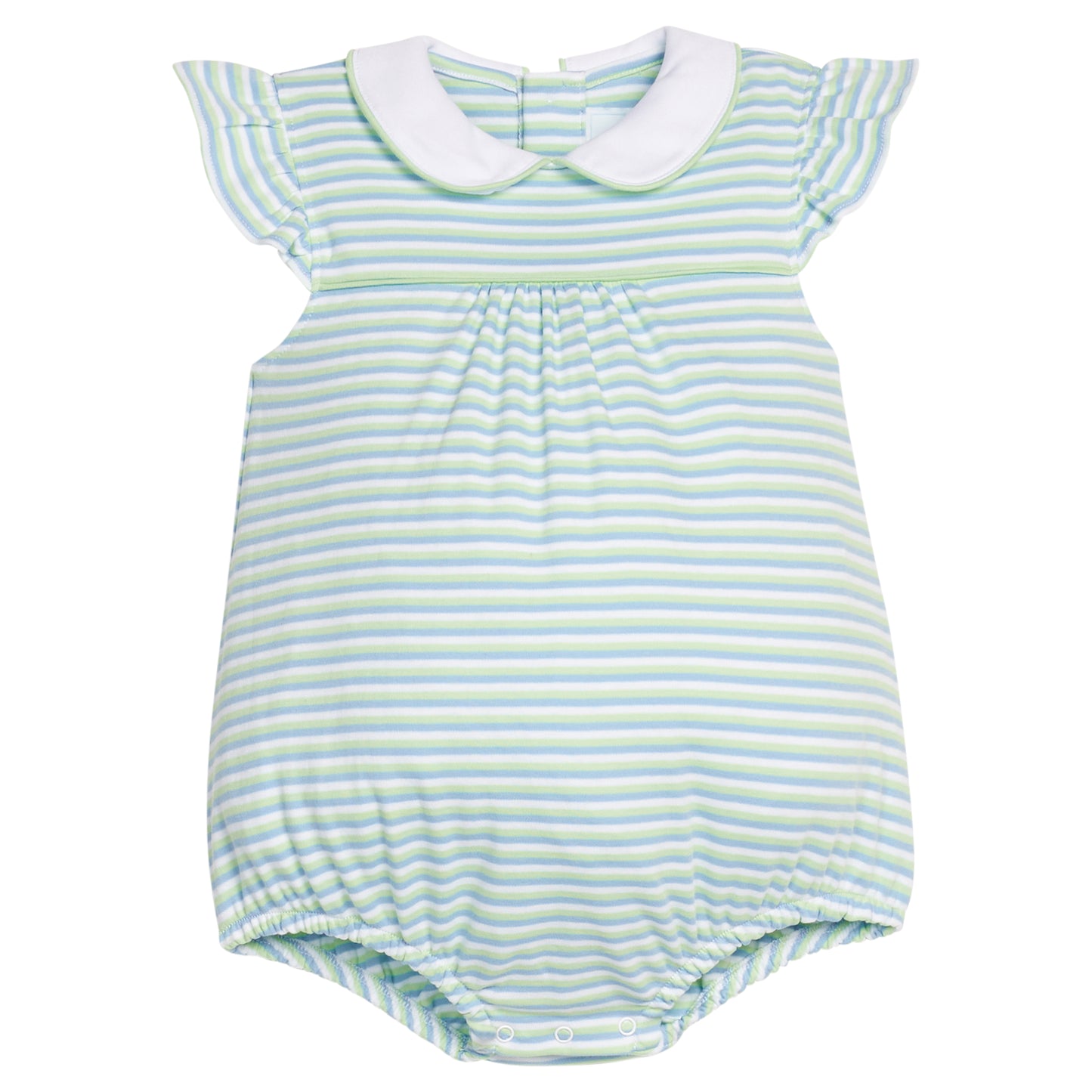 Angel Sleeve Peter Pan Bubble - Greenview Stripe