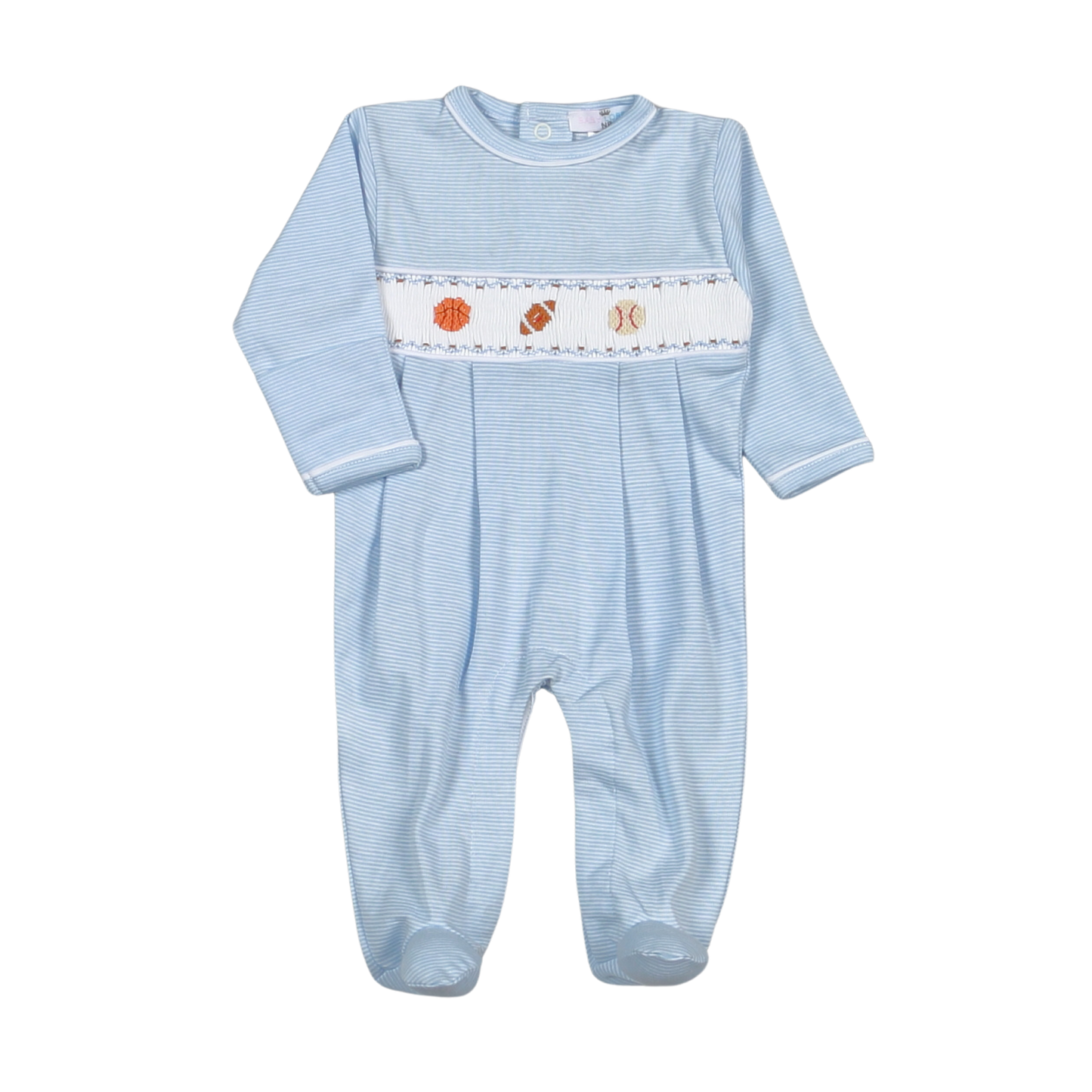 Baseball Smocked Footie