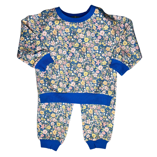 Blue Floral Jogger Set
