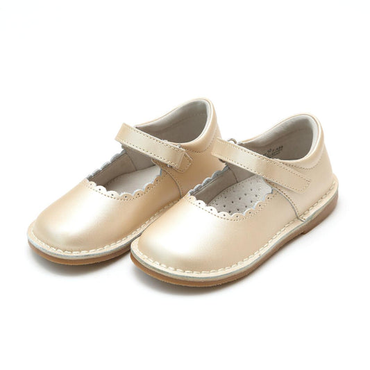Caitlin Scalloped Mary Jane - Champagne