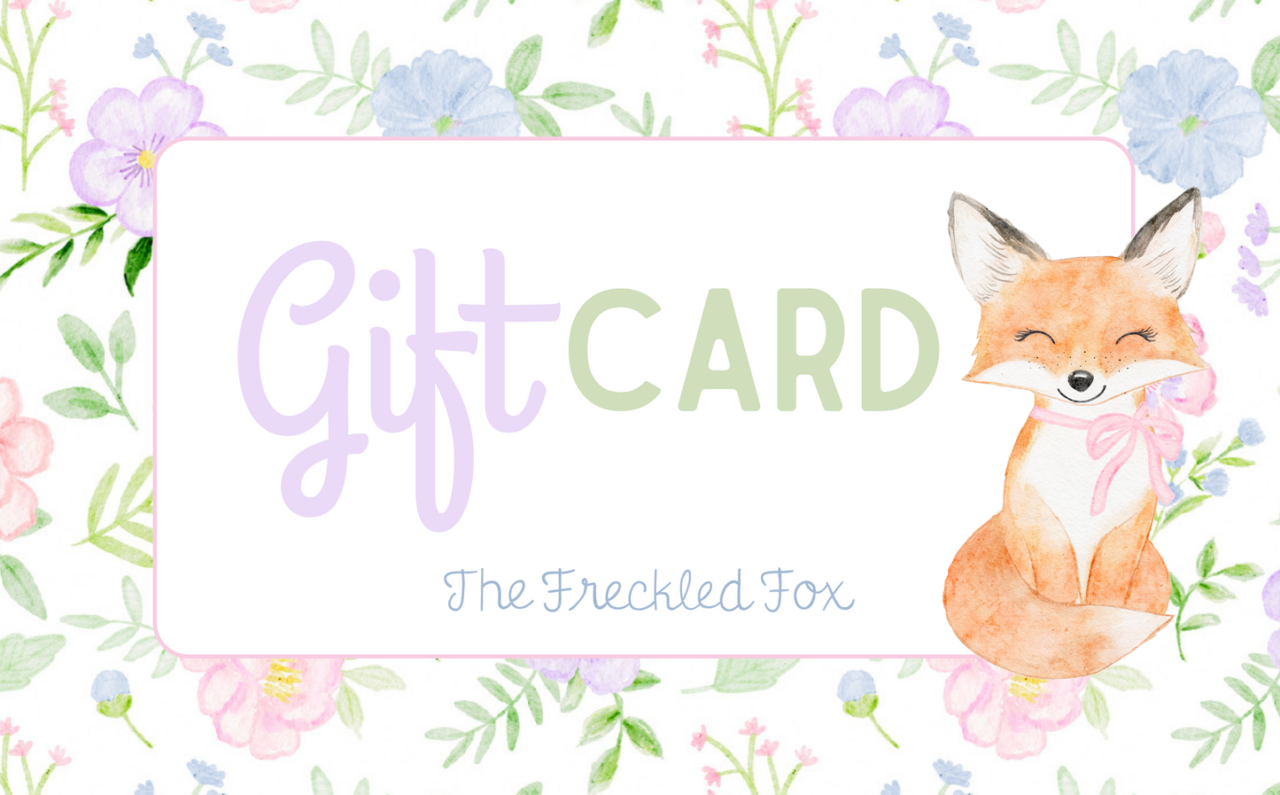 The Freckled Fox gift card