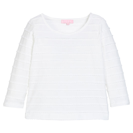 Essential Tee - White Scallop