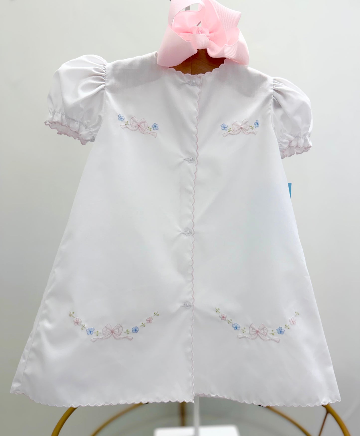 Girls Daygown - White Bows