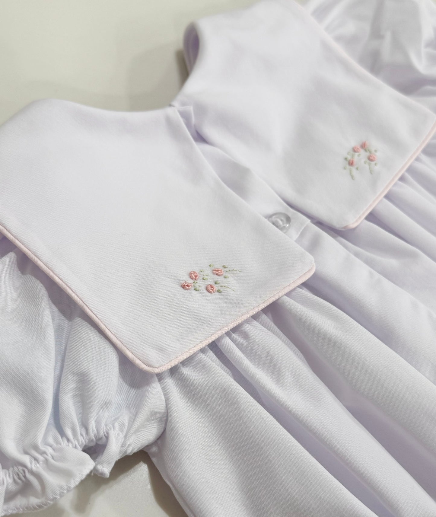 White Bubble w/ Embroidered Bows