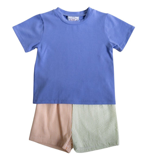 Boys Colorblock Short Set