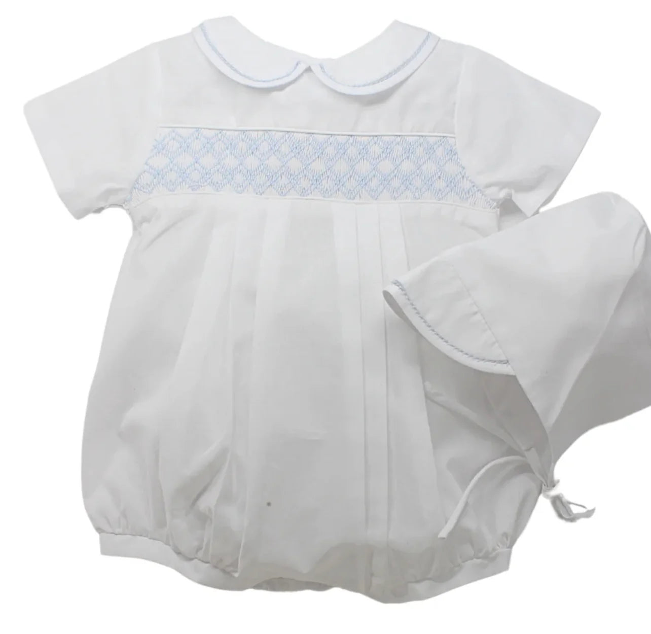 Boy Smocked Heirloom Bubble w/ Bonnet