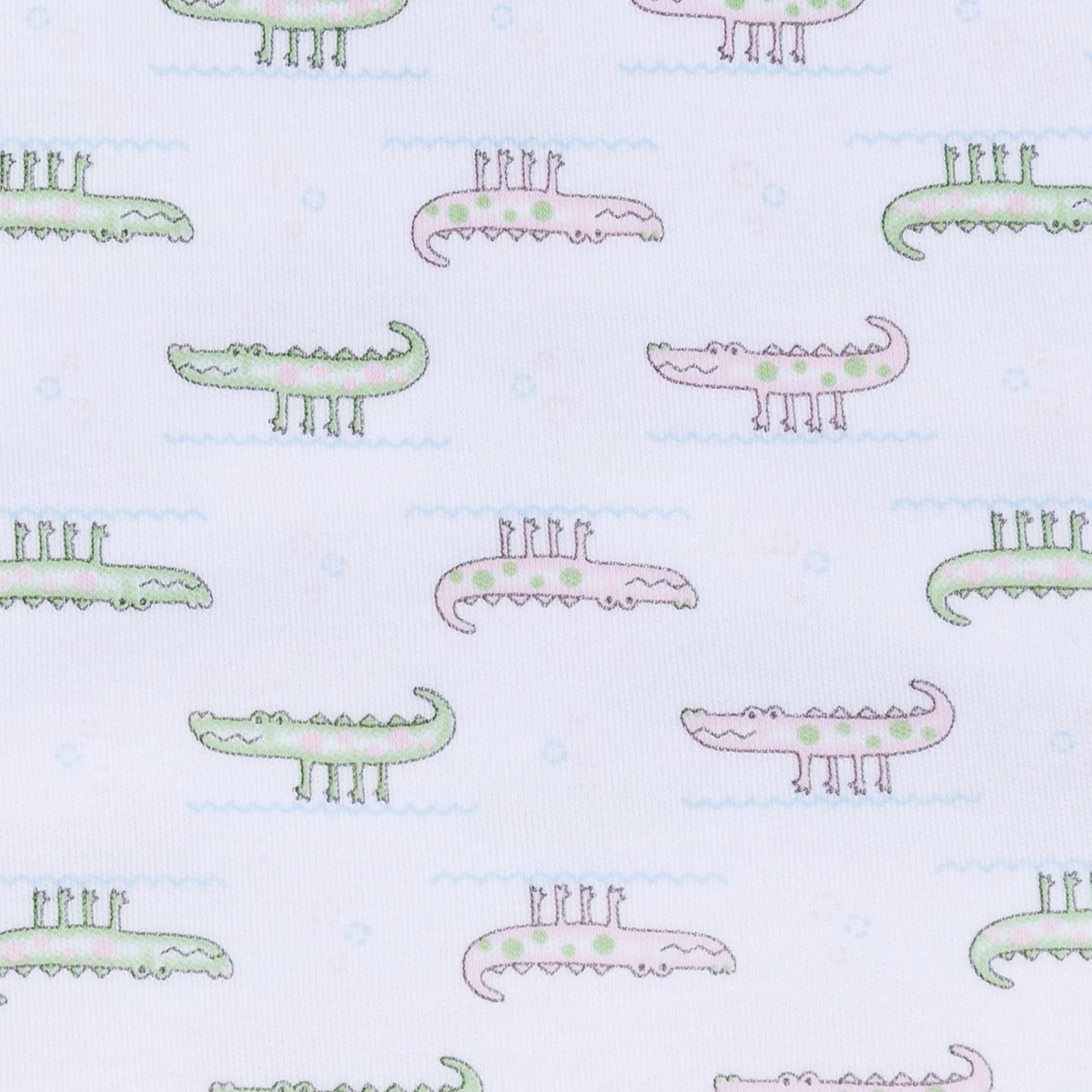 Pink Alligator Pie Zipper Footie